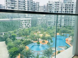 view thực tế căn hộ 86m2 Diamond Centery