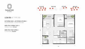 Bán căn hộ Diamond Alnata Plus 85m2