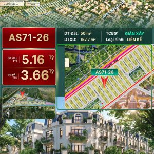 Bán căn giãn xây Vinhomes Hóc Môn diện tích 50m2
